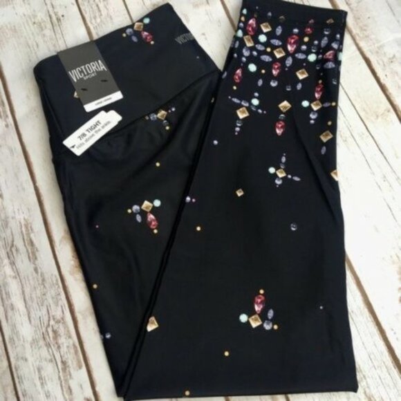 NWT Victoria's Secret Sport Sparkle Shine 7/8 Leggings - Picture 2 of 7